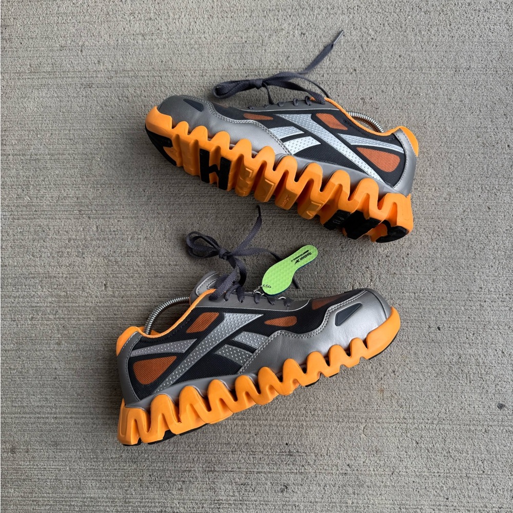 Reebok Zig Pulse Composite Toe Work Shoes Orange Silver RB322 Womens Size 10 M - Picture 4 of 11